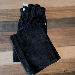 Girls black cordoroy wide leg pants size 11/12